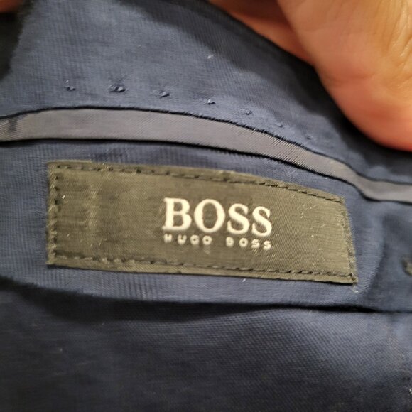 Hugo Boss Navy Blue Men's Wool Trousers Size 36 - Picture 7 of 11